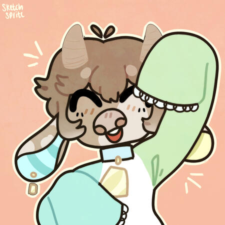 one half-body flat color ($8)