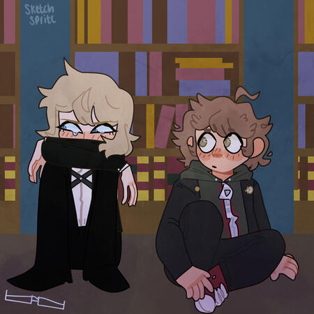 two full body flat colors with complex background ($27.50 USD)